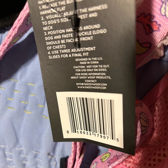 NEW Sassy Woof adjustable dog harness size large with seashells - Picture 10 of 10